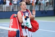 Jelena Ostapenko during the 2025 US Open in New York City. (Photo by Getty Images)